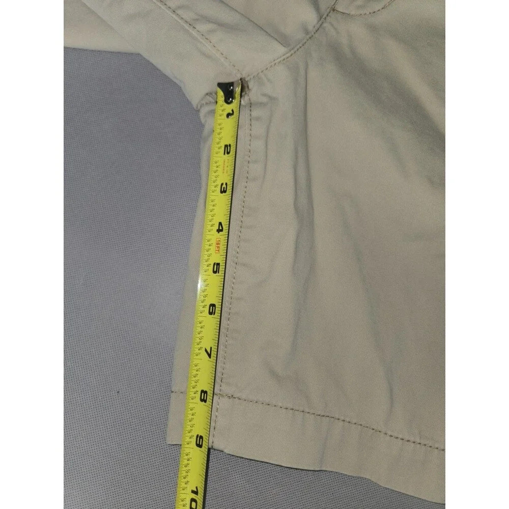 ​American Eagle Mens Chino Shorts Khaki Beige Size 26 W26 Flat Front Casual